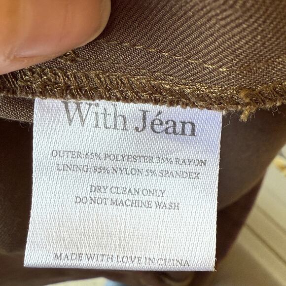 With Jean Chloe Corset Dress Brown Plaid Strapless Small - Picture 4 of 6